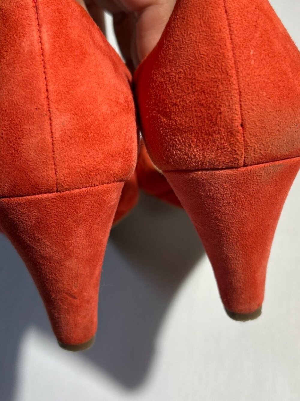 Franco Sarto Women's Felice Red Suede Pointed Toe Wedge - Picture 8 of 8
